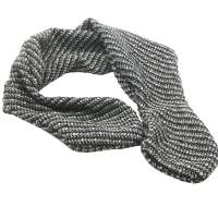 Steckschal aus Wollstoff in s/w meliert